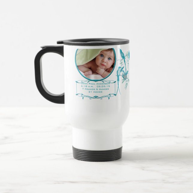 Térmica Caneca de Bebê com Foto do Bebê Estatísticas Impor (Esquerda)