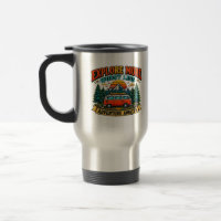 Caneca de Café de Camping Aventura Retro | Explore