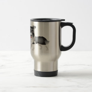 Térmica Caneca de Café de Viagem com Cachorro Border Colli
