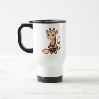 Térmica Caneca de Café de Viagem Girafa Fofa