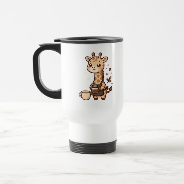 Térmica Caneca de Café de Viagem Girafa Fofa (Esquerda)