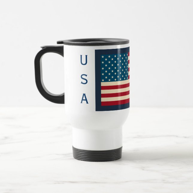 Térmica Caneca de Café de Viagem Presente da Bandeira Amer (Esquerda)