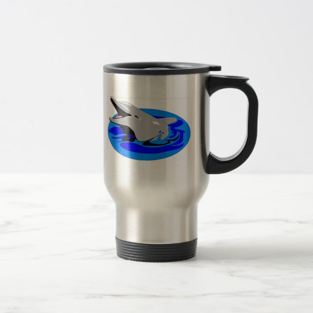 Térmica Caneca de café do golfinho - de aço inoxidável (Direita)