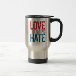 Térmica Caneca de café do ódio dos trunfos do amor