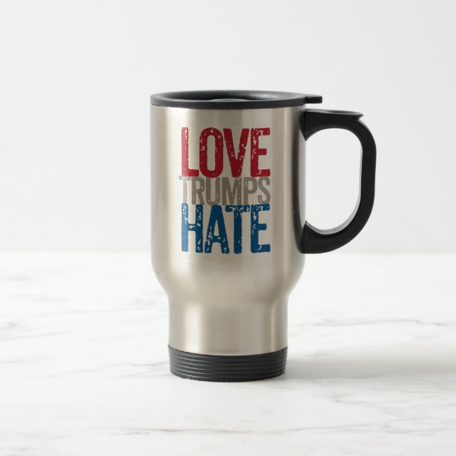 Térmica Caneca de café do ódio dos trunfos do amor (Direita)