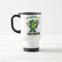 Caneca de café engraçada de pickleball, utensílios