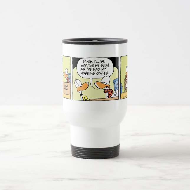 Térmica Caneca de café engraçada dos desenhos animados do (Centro)
