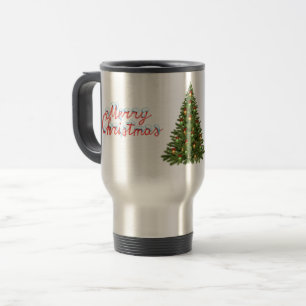 Térmica Caneca de Café para Viajantes com Árvore de Natal