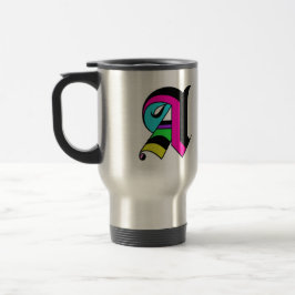 Térmica Caneca de café viajante com a letra “A”