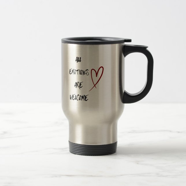 Térmica Caneca de Citação Positiva de Afirmação de Saúde M (Direita)