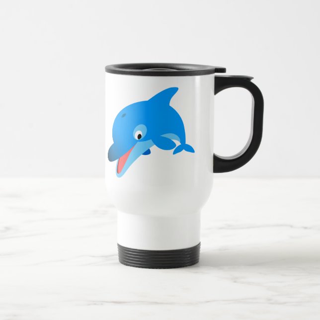 Térmica Caneca de Commuter de Golfinho de Desenho Animado  (Direita)