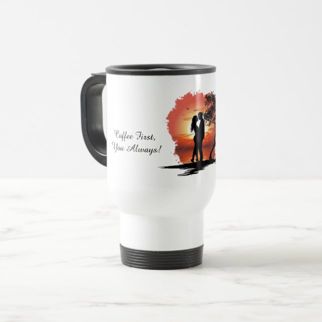 Térmica Caneca de Comutador Romântica Personalizada para C (Frente Esquerda)