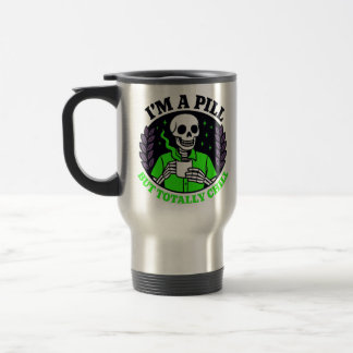 Térmica Caneca de Esqueleto Alegre em Verde Neon