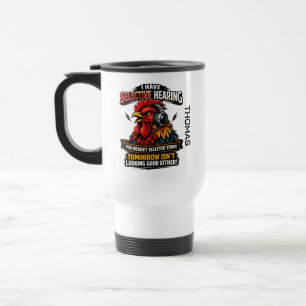 Térmica Caneca de Gato com Audição Seletiva   Galo Engraça