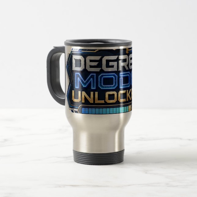 Térmica Caneca de Graduação da Turma de 2026 Modo Grau Des (Frente Esquerda)