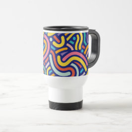 Térmica Caneca de Padrão de Cores Alegres