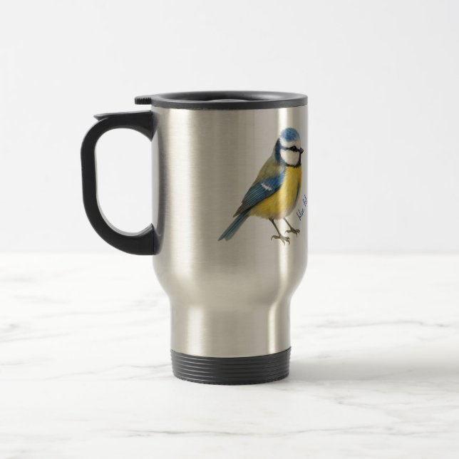 Térmica Caneca de Pássaro Toutinegra-azul Presente para Am (Esquerda)