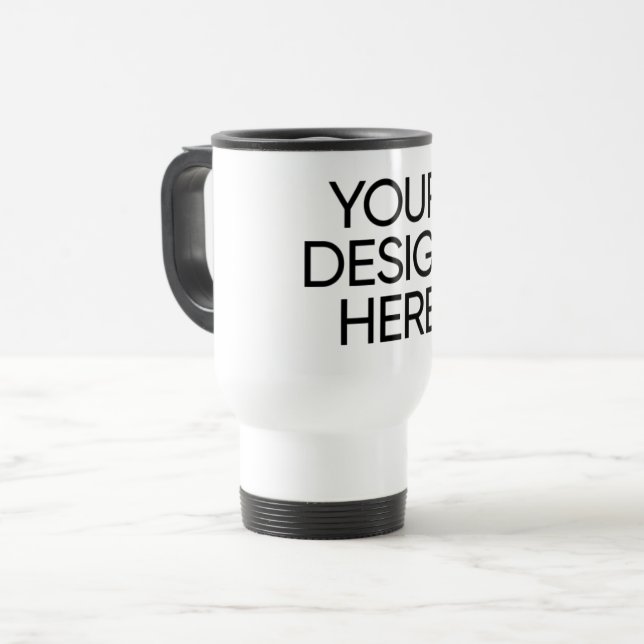 Térmica Caneca de Viagem/Commuting branca 15oz (Frente Esquerda)