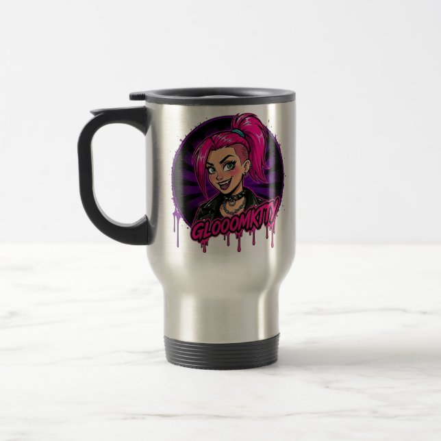 Térmica Caneca de Viagem/Deslocamento Gloomkitty (Esquerda)