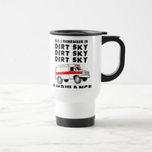 Térmica Caneca Divertida de Moto Motocross Ambulância Céu 
