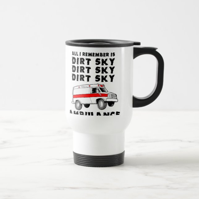 Térmica Caneca Divertida de Moto Motocross Ambulância Céu  (Direita)