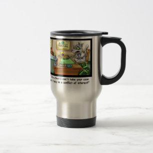 Térmica Caneca Divertida de Viagem de Gato e Advogado