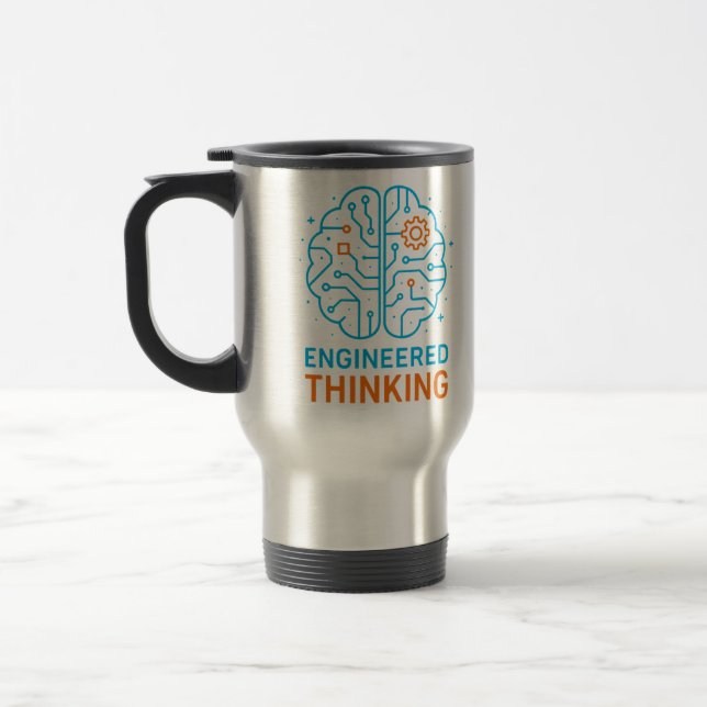 Térmica Caneca do Cérebro do Engenheiro - Design de Mente  (Esquerda)