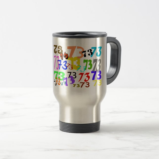 Térmica Caneca do código de 73 radioamadores (Frente Esquerda)