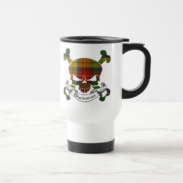 Térmica Caneca do crânio do Tartan de Buchanan (Direita)