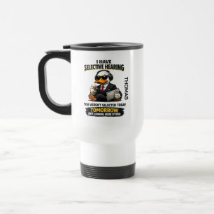 Térmica Caneca do pato com Audição Seletiva   Colega de tr