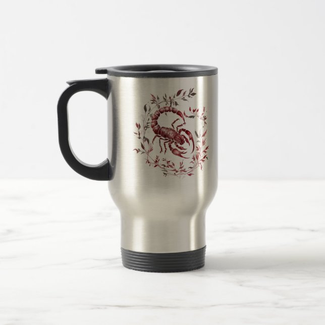 Térmica Caneca Elegante do Zodíaco Escorpião (Esquerda)