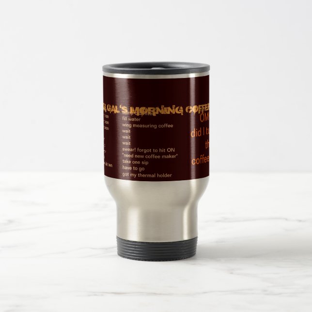 Térmica Caneca engraçada da receita do café da manhã da (Centro)