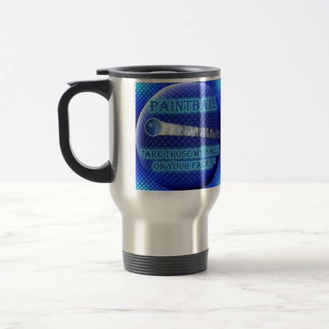 Térmica Caneca engraçada das citações do Paintball (Esquerda)