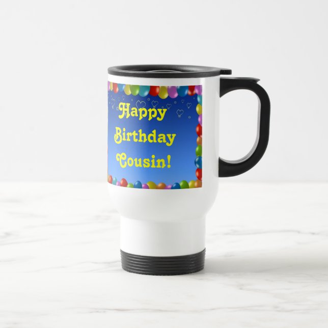 Térmica Caneca Feliz Aniversário Prima (Direita)