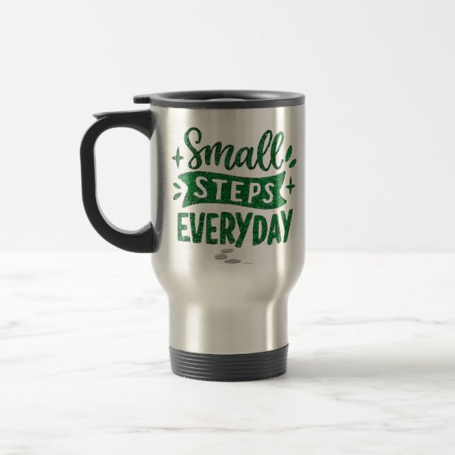 Térmica Caneca Inspiradora de Pequenos Passos Diários (Esquerda)