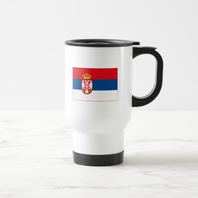 Térmica Caneca (leve) da bandeira de Serbia (Direita)