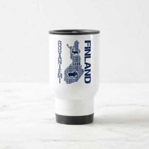 Térmica Caneca MAPA FINLÂNDIA - Rovaniemi - escolher estil