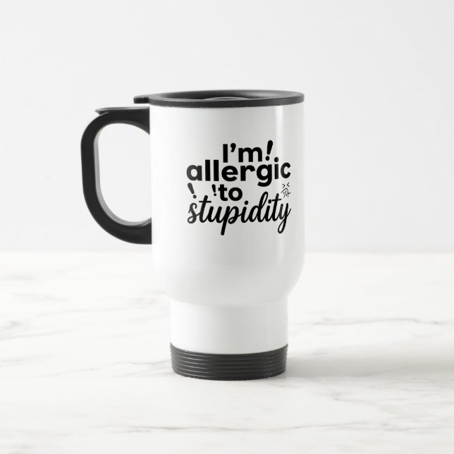 Térmica Caneca para Commuter - Citação Sarcástica de Café (Esquerda)