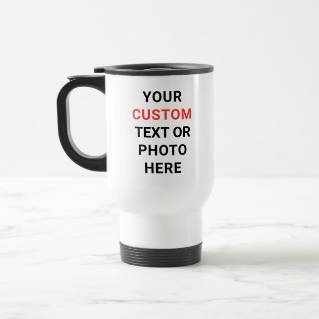 Térmica Caneca Personalizada | Adicione Texto, Foto, Logot (Esquerda)