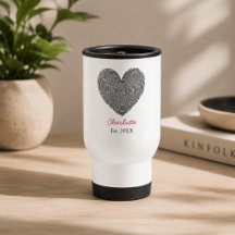 Caneca Personalizada com Nome e Impressão Digital 