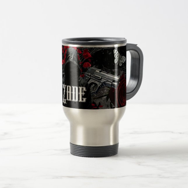 Térmica Caneca personalizada de 15 onças de café assombran (Frente Esquerda)