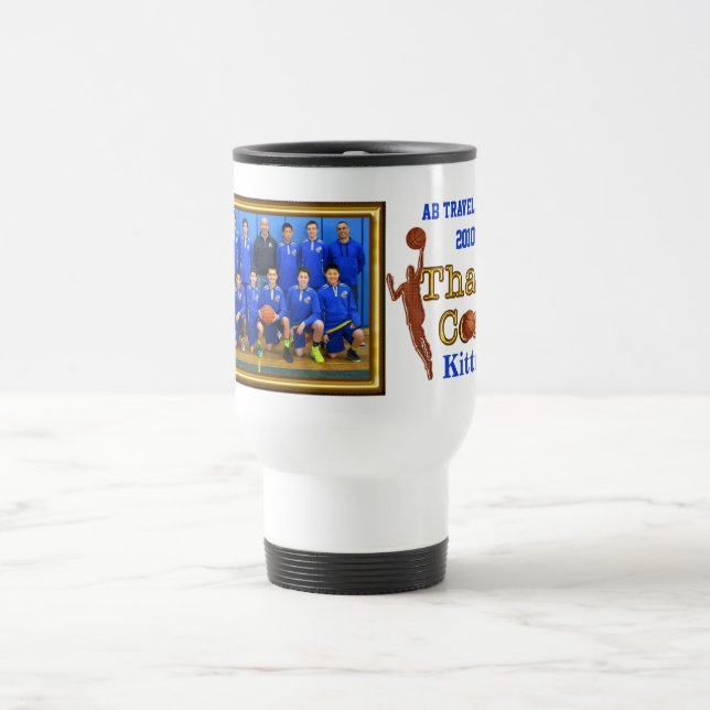Térmica Caneca PERSONALIZADA do basquetebol com sua imagem (Centro)