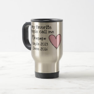 Térmica caneca personalizada do momma com nomes