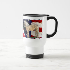 Térmica Caneca rasgada do creme da bandeira