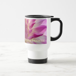 Térmica Caneca Rosa Dahlia OBRIGADO FILHA MARAVILHOSA