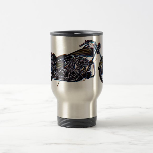Térmica Caneca V-gêmea de néon da motocicleta (Centro)