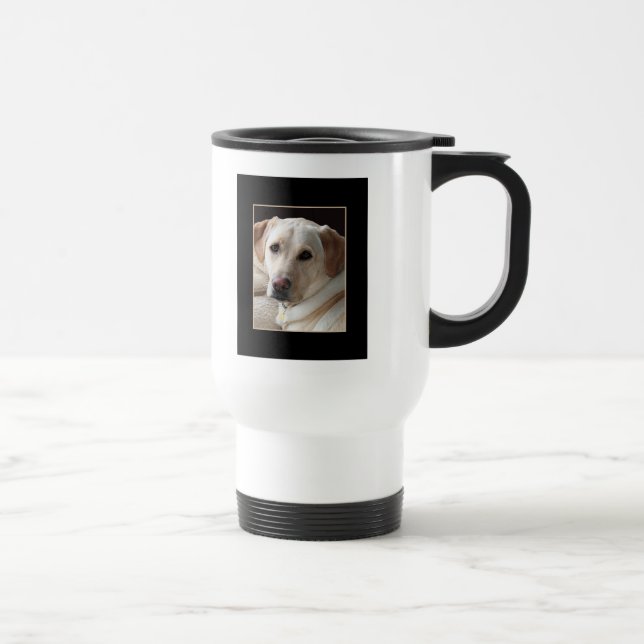 Térmica Cão amarelo de labrador retriever na caneca de (Direita)
