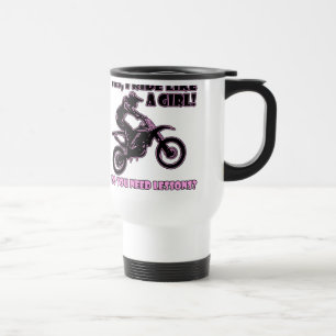 Térmica Cavalgar Como Uma Garota Moto Motocross Caneca de