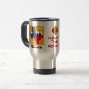 Térmica Construção de Estrada, FM 1385, Celina, TX, Caneca