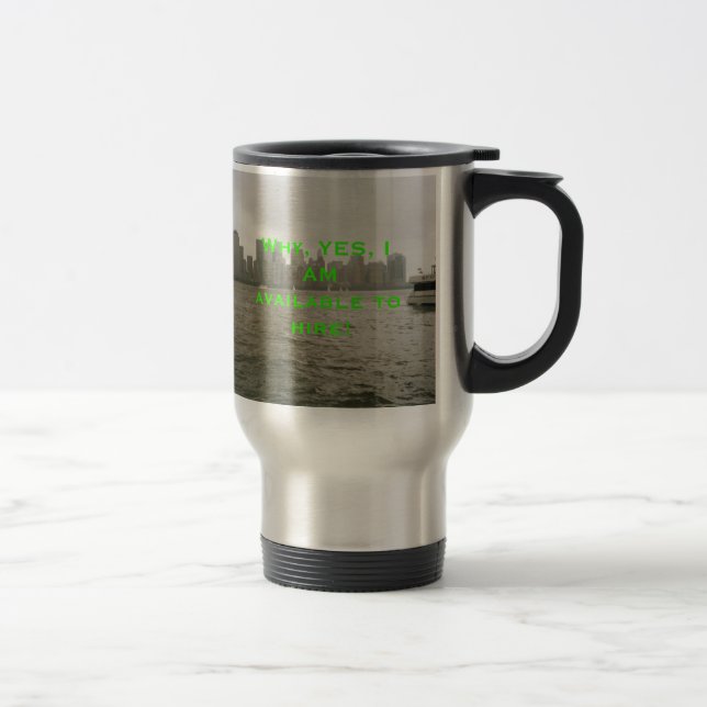 Térmica Contrate-me caneca de café (Direita)